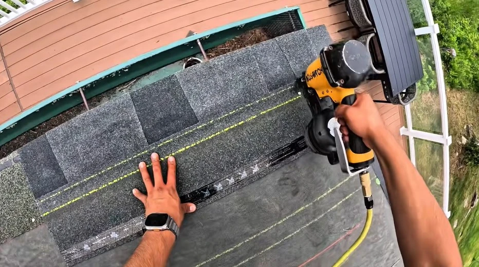 Professional shingle installation for insurance documentation