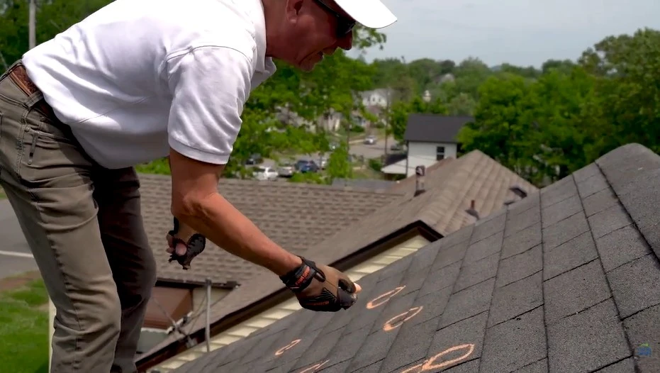 Marking hail damage for insurance documentation
