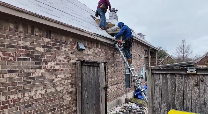 Replacing aged shingles in North Texas